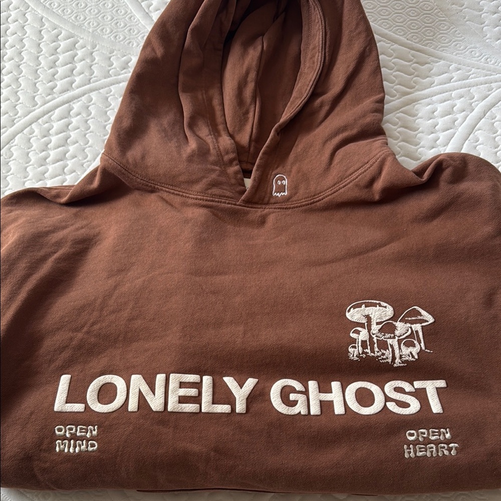 Lonely Ghost Brown Hoodie